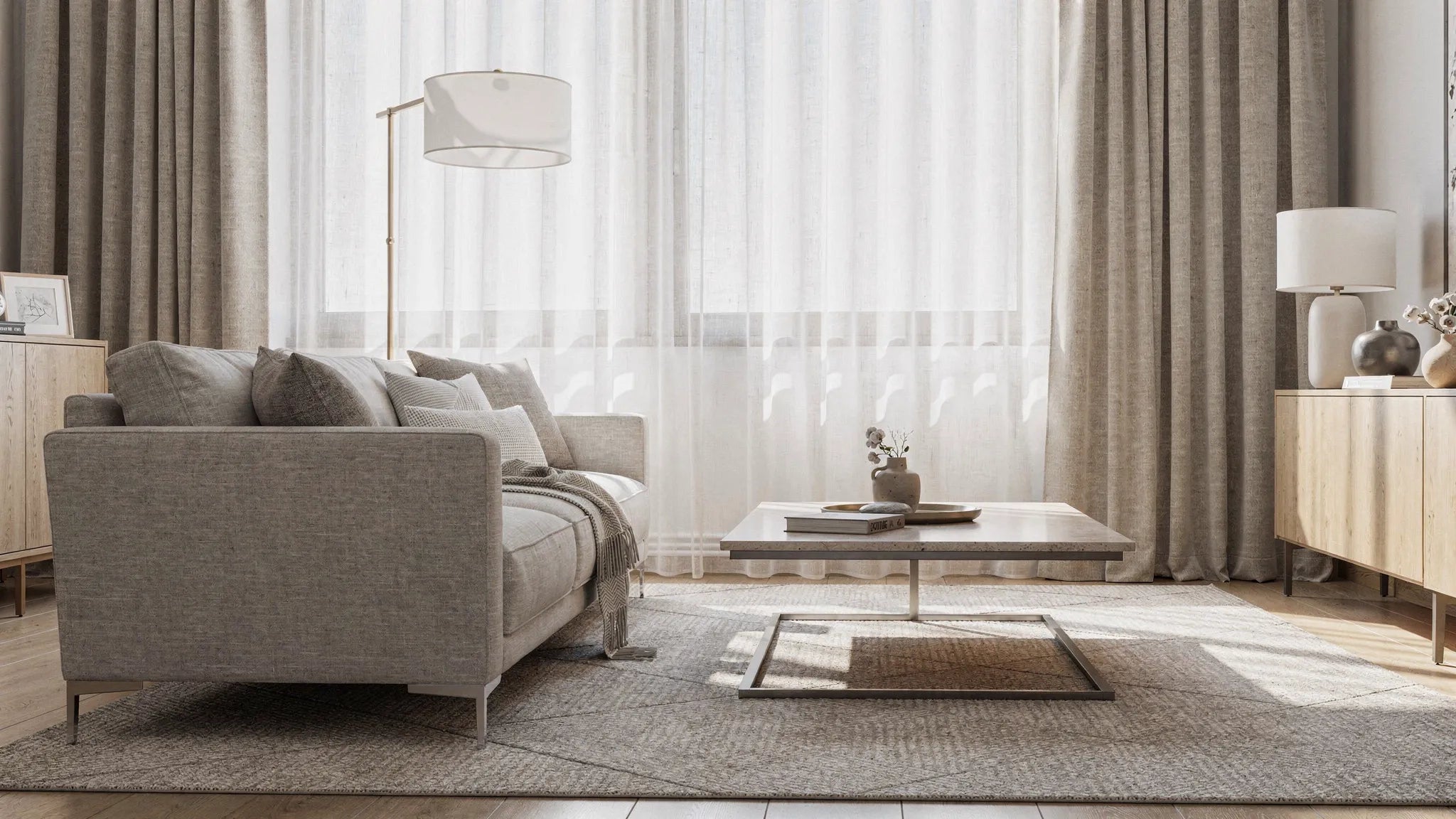 Decor living: cum alegi covorul și draperiile