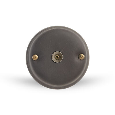 GI Gambarelli priză TV tip F Ardesia | Antracit