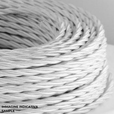 GI Gambarelli cablu TV SAT împletit în mătase alb | Matase | Alb