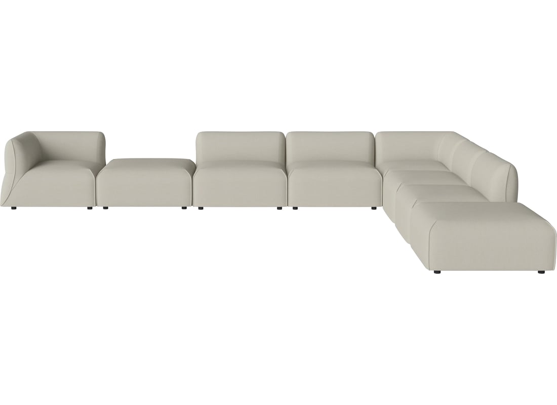 Bolia Canapea de Grădină Modulară Arke cu 8 Module și Open-end – Dreapta Brezza - Țesătură de Exterior, Nisip 450×360×71,5 cm 2
