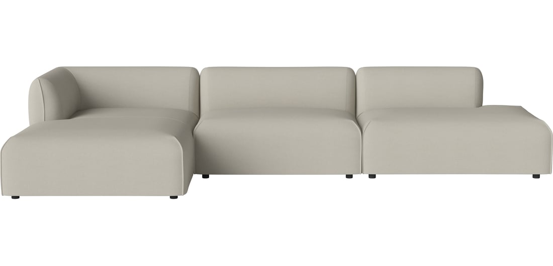 Bolia Canapea de Grădină Modulară Arke Outdoor cu 3 Module și Șezlong Stânga 360×170 cm | Brezza - Material de Exterior, Nisip