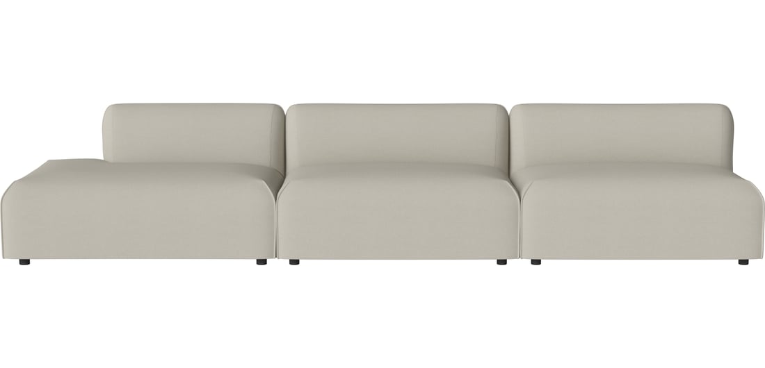 Bolia Canapea de Grădină Modulară Arke Outdoor cu 3 Module și Capăt Deschis Stânga 360×95 cm | Brezza - Material de Exterior, Nisip