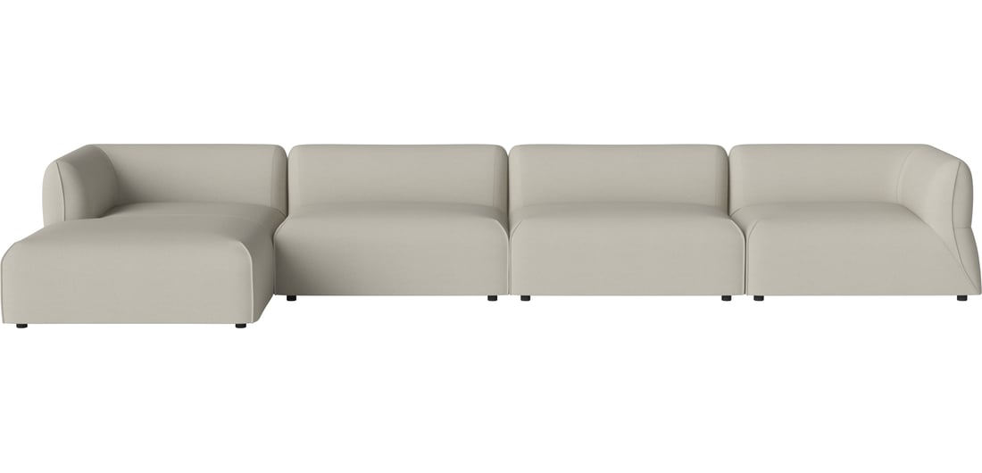 Bolia Canapea de Grădină Modulară Arke Outdoor cu 4 Module și Șezlong Stânga 460×170 cm | Brezza - Material de Exterior, Nisip