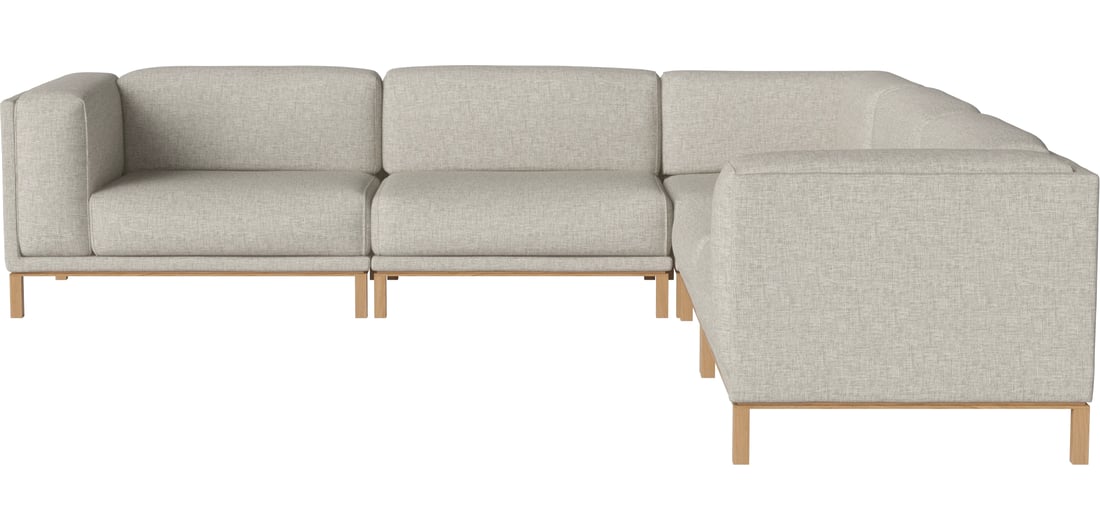 Bolia Canapea Modulară Colț Cosy 5 Module Nantes - Țesătură Netedă, Nisip 319×319×75 cm 1