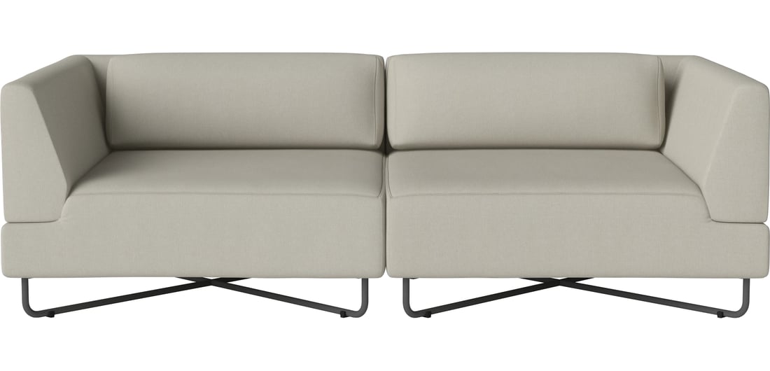 Bolia Canapea de Grădină Orlando O2 cu 2 Module - inclusiv Perne Brezza - Țesătură de Exterior, Nisip 200×100×67 cm 1