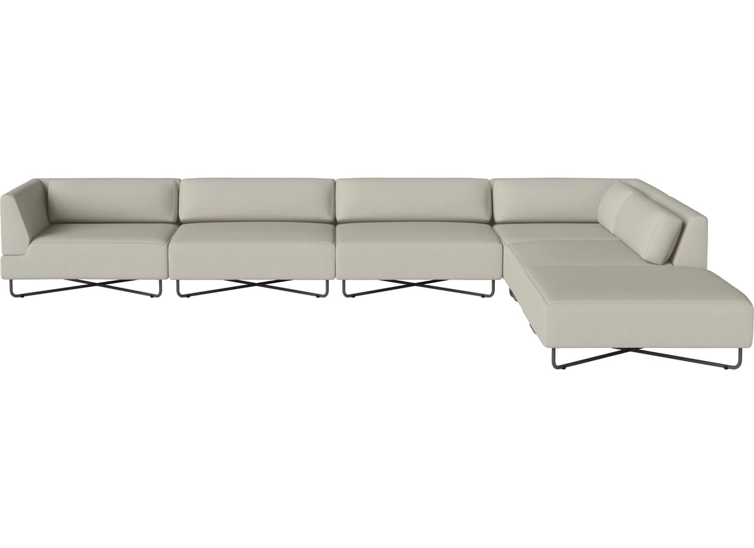 Bolia Canapea de Grădină Modulară Orlando O2 cu 6 Module și Open-end – Dreapta, inclusiv Perne Brezza - Țesătură de Exterior, Nisip 400×100×67 cm 2