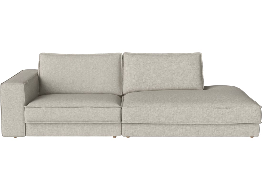 Bolia Canapea Modulară Noora cu 2 Module și Șezlong Mare - Dreapta Nantes - Glat vävning, Sand 265×107 cm 80 cm 2
