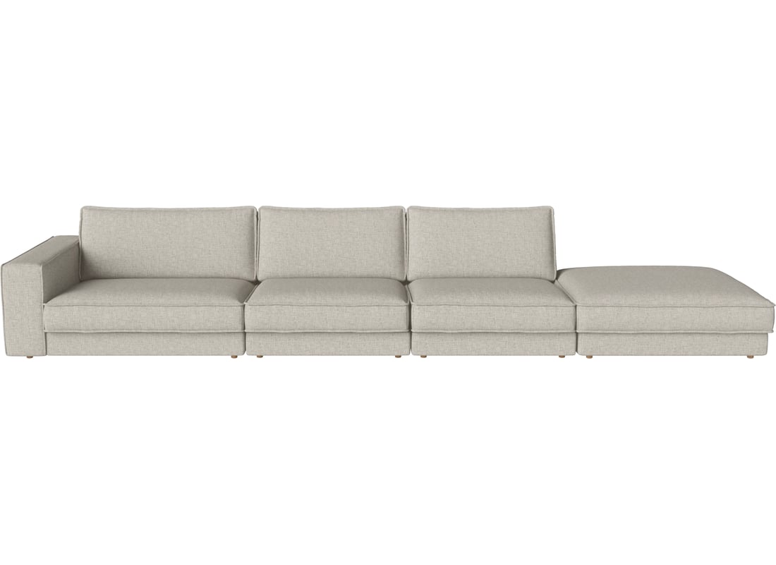 Bolia Canapea Modulară Noora cu 4 Module și Puf - Dreapta Nantes - Țesătură Netedă, Nisip 465×127×80 cm 2
