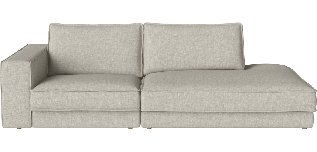 Bolia Canapea Modulară Noora cu 2 Module și Colț Mic - Dreapta Nantes - Glat vävning, Sand 255×107 cm 80 cm 1