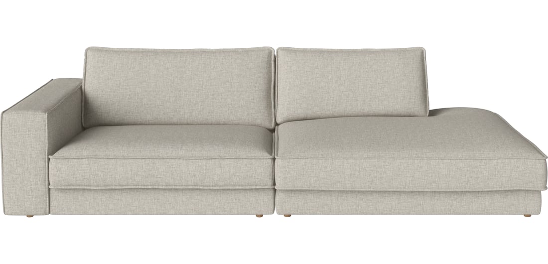 Bolia Canapea Modulară Noora cu 2 Module și Colț Mare - Dreapta Nantes - Glat vävning, Sand 285×127 cm 80 cm 1