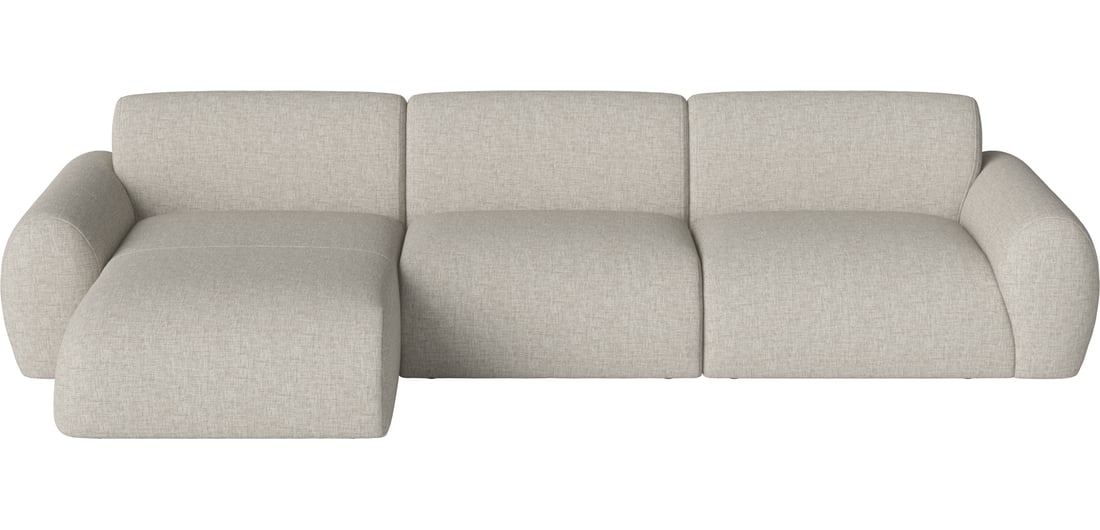 Bolia Canapea Modulară Núvol cu 3 Module, Mic Colț și Șezlong - Stânga Nantes - Țesătură Netedă, Nisip 321×111×73 cm 1