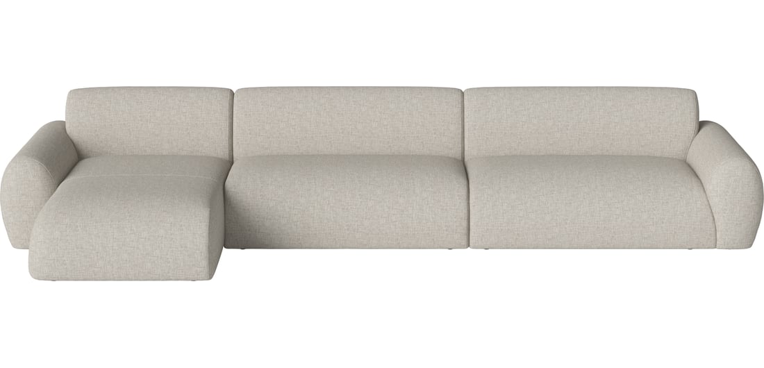 Bolia Canapea Modulară Núvol cu 3 Module, Mare Colț și Șezlong - Stânga Nantes - Țesătură Netedă, Nisip 391×111×73 cm 1