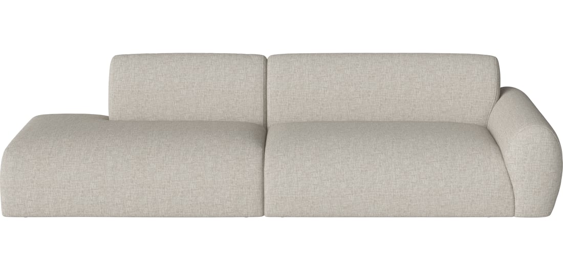 Bolia Canapea Modulară Núvol cu 2 Module, Mare Colț și Open-end - Stânga Nantes - Țesătură Netedă, Nisip 286×111×73 cm 1
