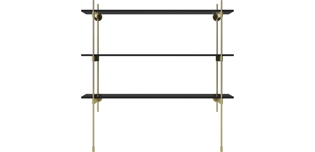 Bolia Combinație de Rafturi ROD 14 Sticlă Transparentă/Neagră 86×36,70×85 cm 1