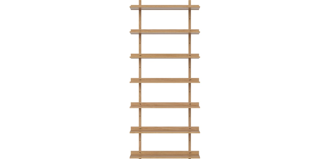 Bolia Sistem Raft de Perete Kari 210×90 Stejar Uluit, Furnir 90×24,70×209,60 cm 1