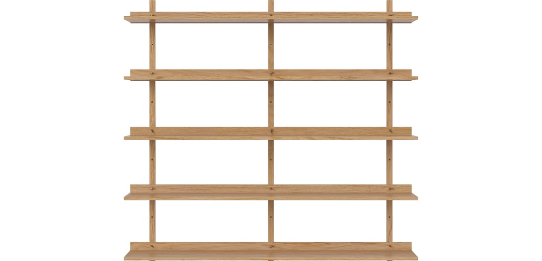Bolia Sistem Raft de Perete Kari 146×157 Stejar Uluit, Furnir 156,70×24,70×145,60 cm 1