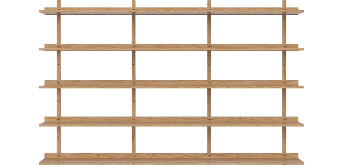 Bolia Sistem Raft de Perete Kari 146×224 Stejar Uluit, Furnir 223,40×24,70×145,60 cm 1