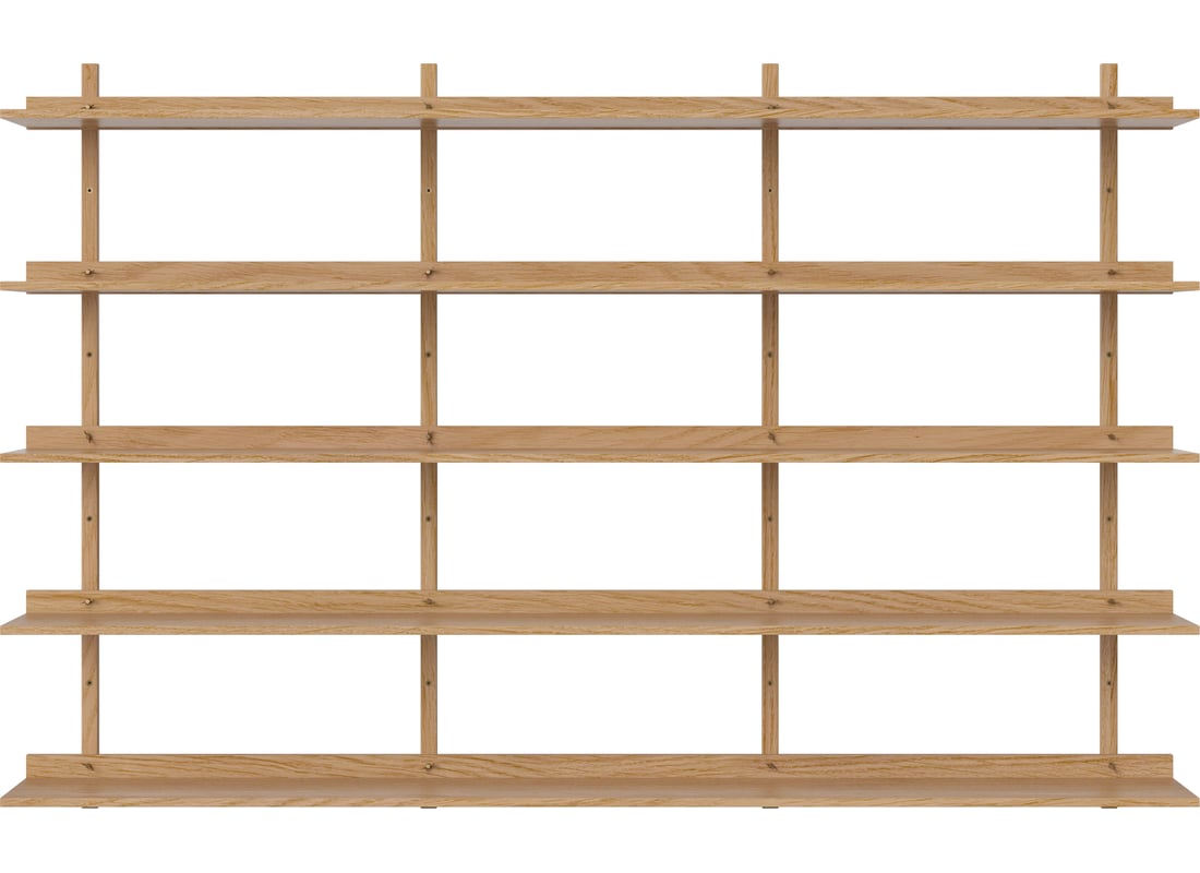 Bolia Sistem Raft de Perete Kari 146×224 Stejar Uluit, Furnir 223,40×24,70×145,60 cm 2