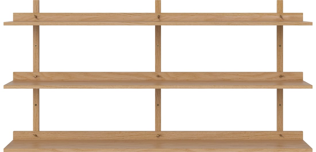 Bolia Sistem Raft de Perete Kari 82×157 Stejar Uluit, Furnir 156,70×24,70×81,60 cm 1