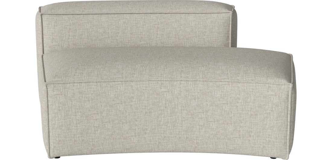 Bolia Modul Mic Curbat Cosima 100 cm cu Capăt Deschis - Dreapta Nantes - Țesătură Netedă, Nisip 1