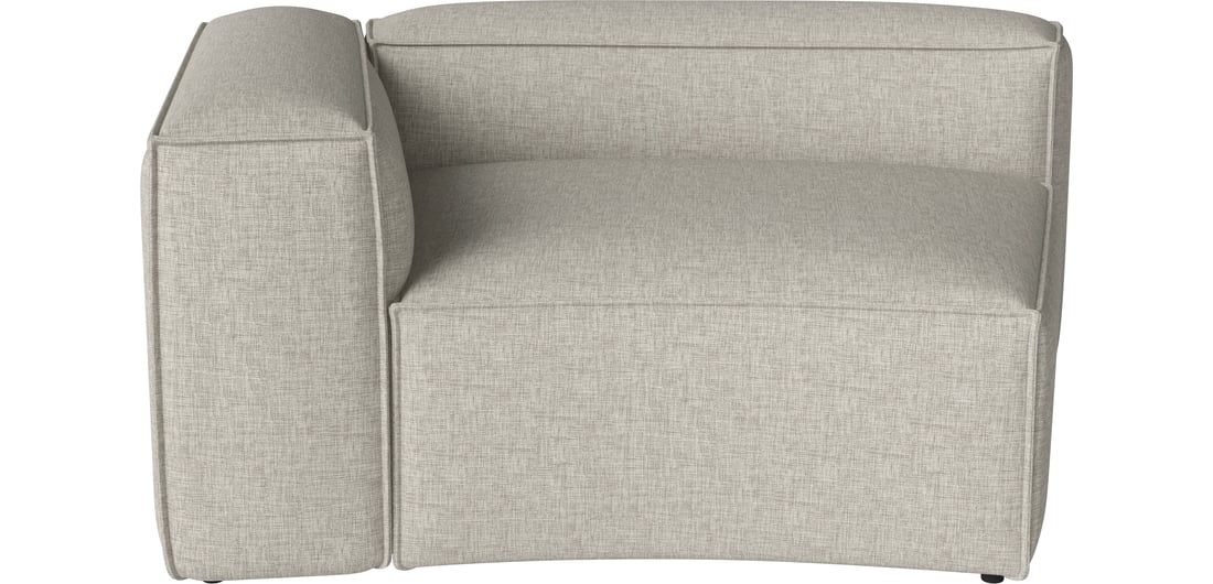 Bolia Colț Mic Curbat Cosima 120 cm - Stânga Nantes - Țesătură Netedă, Nisip 1