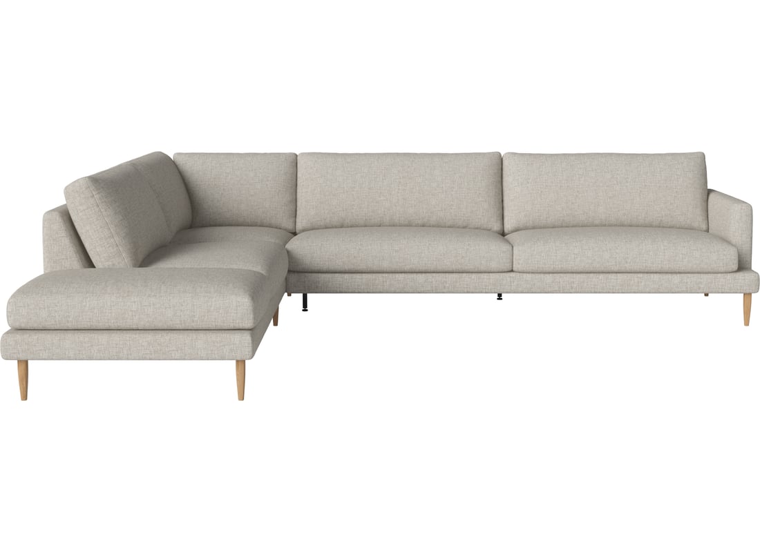 Bolia Canapea Colțar Veneda Slim de 5 Persoane cu Capăt Deschis - Stânga Nantes - Țesătură Netedă, Nisip 309x241x81 cm 2
