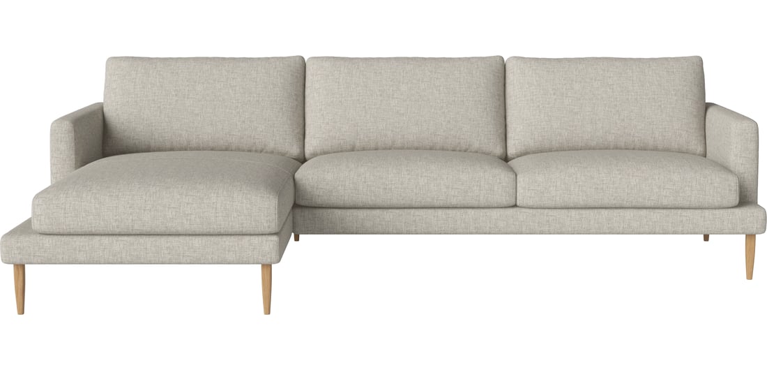 Bolia Canapea Slim Veneda 3½ Locuri cu Șezlong Stânga Nantes - Țesătură Netedă, Nisip 276×156×83 cm 1