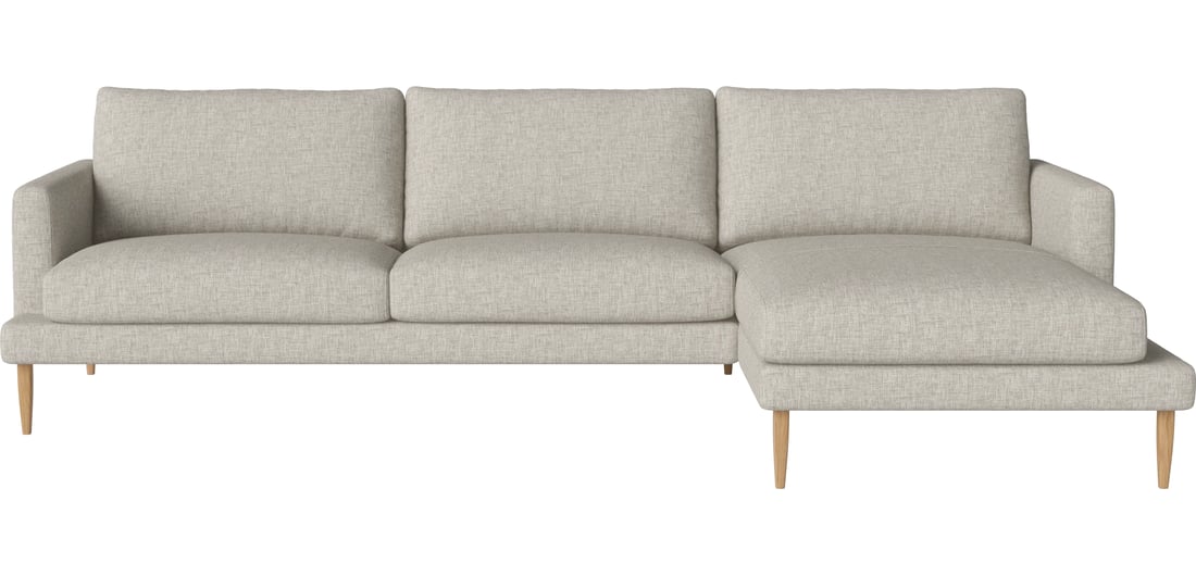 Bolia Canapea Slim Veneda 3½ Locuri cu Șezlong Dreapta Nantes - Țesătură Netedă, Nisip 276×156×83 cm 1