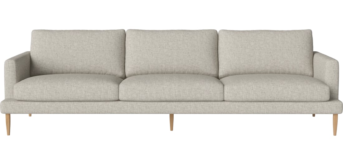 Bolia Canapea Slim Veneda 4 Locuri Nantes - Țesătură Netedă, Nisip 255×94×83 cm 1