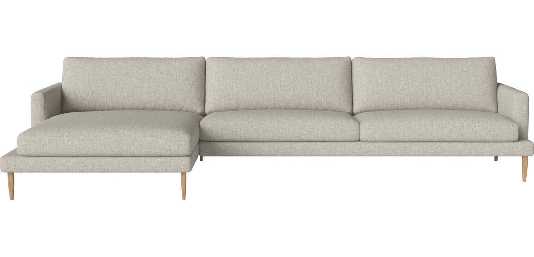 Bolia Canapea Slim Veneda 4½ Locuri cu Șezlong Stânga Nantes - Țesătură Netedă, Nisip 330×156×83 cm 1