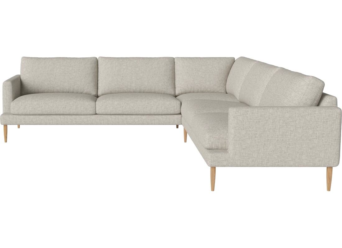 Bolia Canapea de Colț Slim Veneda 6 Locuri Nantes - Țesătură Netedă, Nisip 273×94×83 cm 2