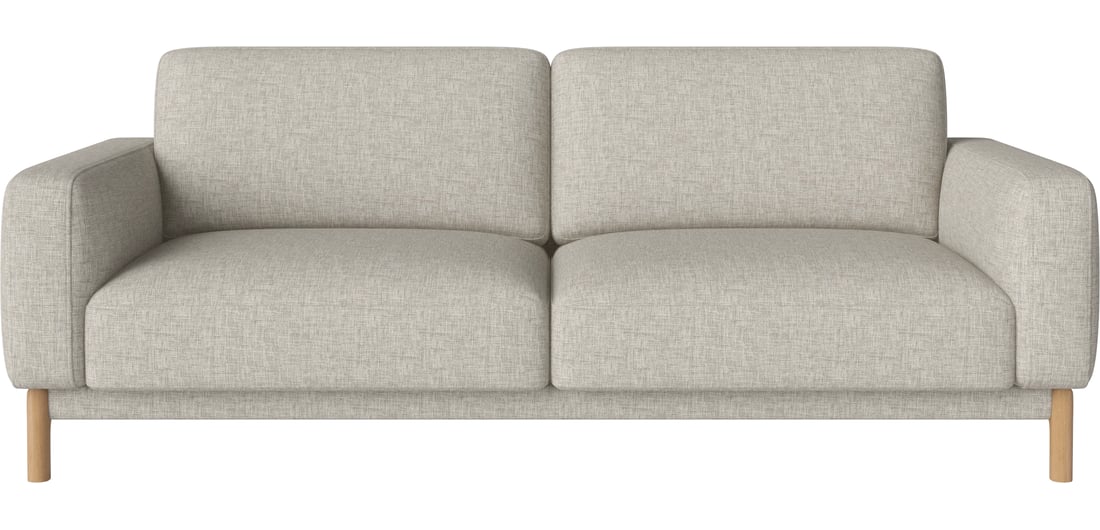 Bolia Canapea Chleo 2,5-Locuri Nantes - Țesătură Netedă, Nisip 209×95×79 cm 1