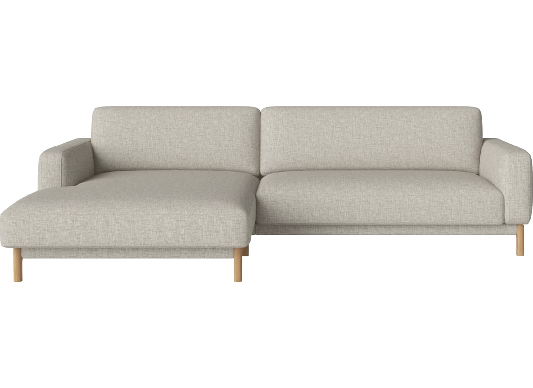 Bolia Canapea Chleo 2,5-Locuri cu Șezlong Stânga Nantes - Țesătură Netedă, Nisip 277×95×79 cm 2