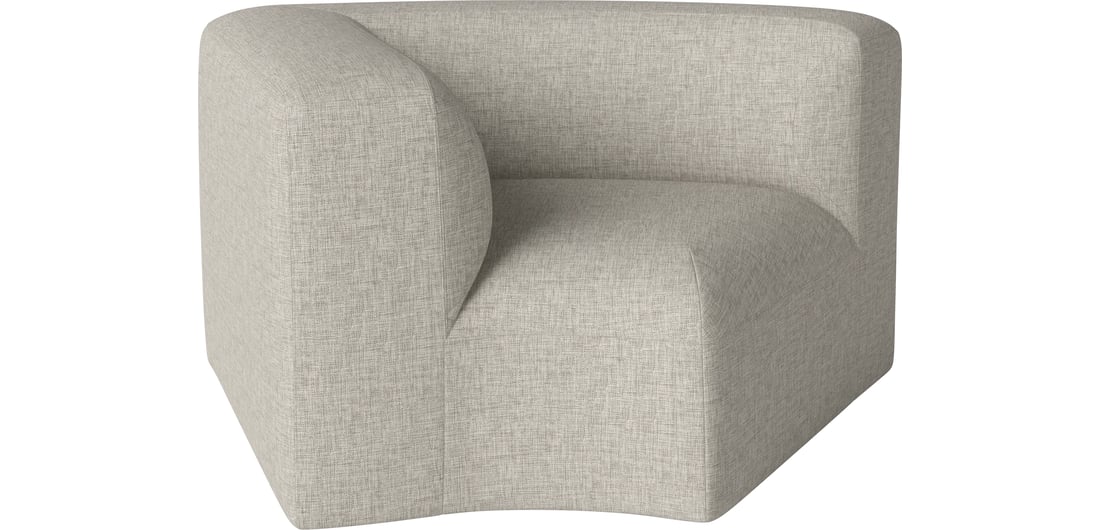 Bolia Modul de Colț Curbat Angle Mare 45 - Stânga Nantes - Țesătură Netedă, Nisip 101×95×67 cm 1