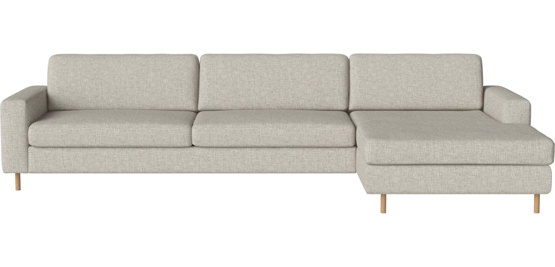 Bolia Canapea Modulară Scandinavia 4-Locuri cu Șezlong Dreapta Nantes - Țesătură Netedă, Nisip 321×92×78 cm 1