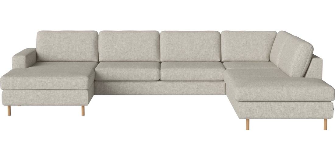 Bolia Canapea Modulară de Colț Scandinavia 5-Locuri cu Șezlong Stânga - Open-End Dreapta Nantes - Țesătură Netedă, Nisip 337×92×78 cm 1