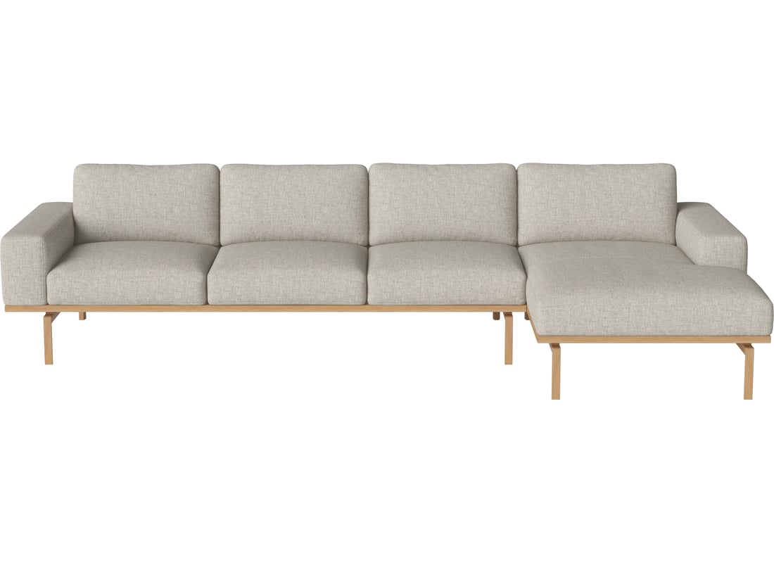 Bolia Canapea Elton 4 Locuri cu Șezlong - Dreapta Nantes - Țesătură Fină, Nisip 338×100×77 cm 2