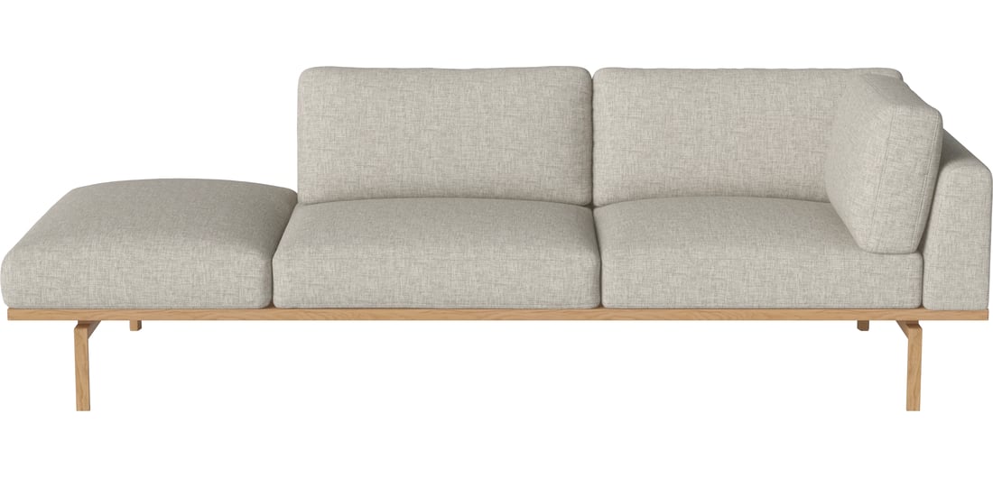 Bolia Canapea Elton 2,5 Locuri cu Open End - Stânga Nantes - Țesătură Fină, Nisip 258×100×77 cm 1