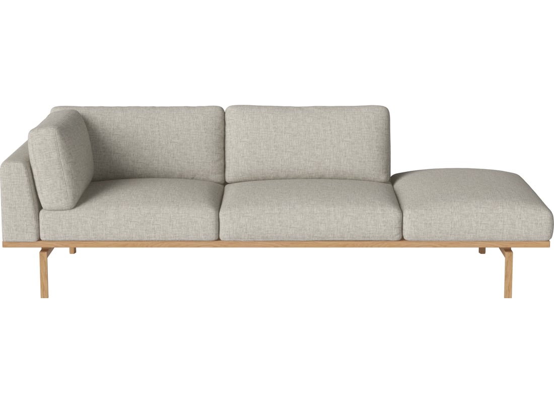 Bolia Canapea Elton 2,5 Locuri cu Open End - Dreapta Nantes - Țesătură Fină, Nisip 258×100×77 cm 2