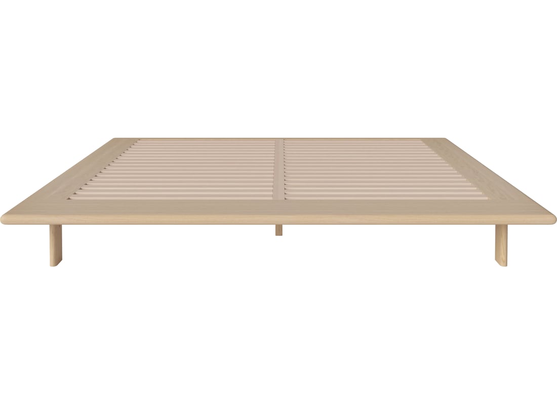 Bolia Cadru de Pat Haven 206 cm Stejar Alb Uluit, Masiv 2