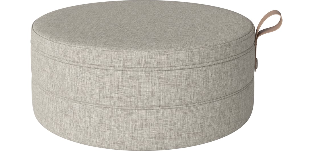Bolia Puf Grab - Mare Nantes - Țesătură Netedă, Nisip Ø80×H33 cm 1