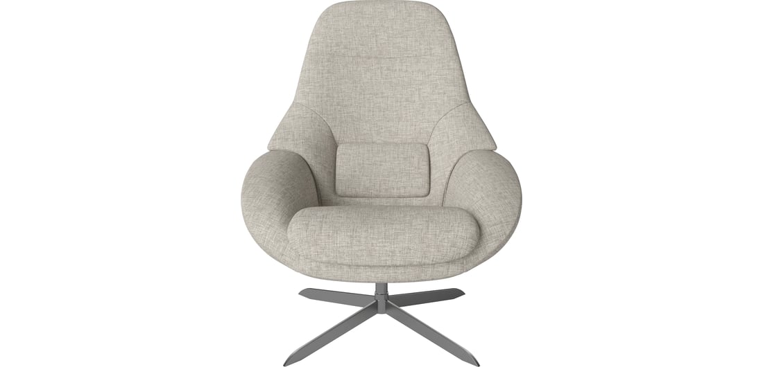 Bolia Fotoliu Saga cu Funcție de Rotație Nantes - Țesătură Netedă, Nisip 77×106×105 cm 1
