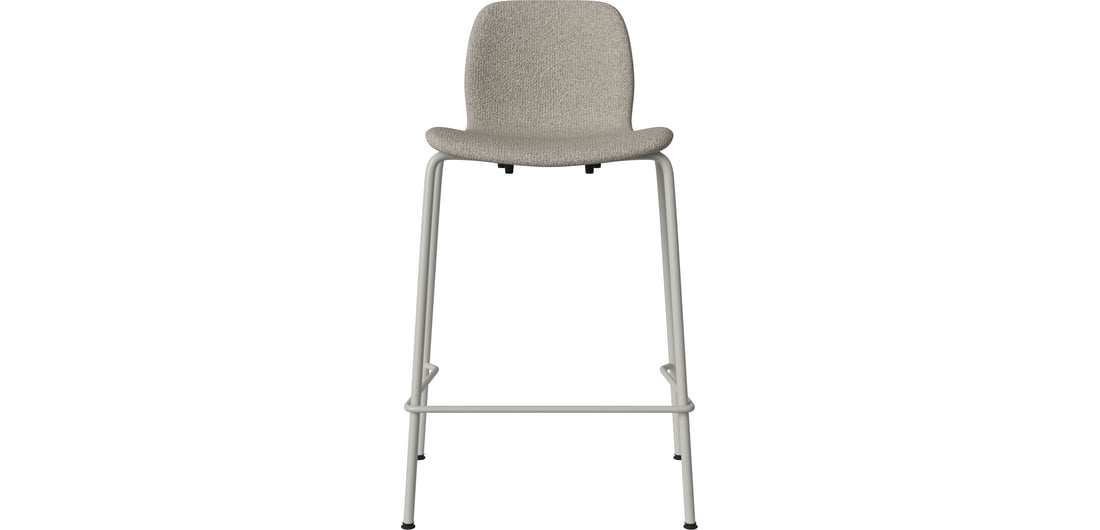 Bolia Scaun Înalt Seed H66 cm - Tapițat/Picioare Metalice Monza - Bouclé și Textură, Nisip 55,1×44×92 cm 1