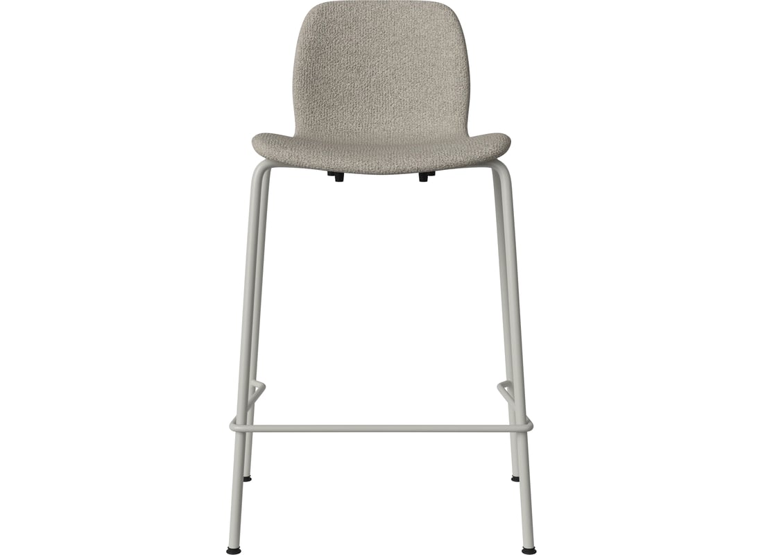 Bolia Scaun Înalt Seed H66 cm - Tapițat/Picioare Metalice Monza - Bouclé și Textură, Nisip 55,1×44×92 cm 2