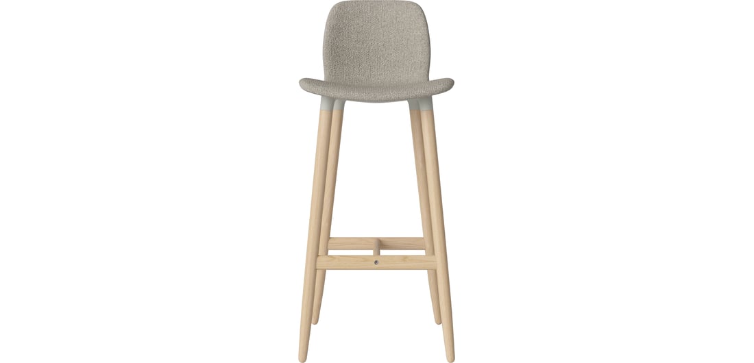 Bolia Scaun Înalt Seed H76 cm - Tapițat/Picioare din Lemn Monza - Bouclé și Textură, Nisip 43,7×45×103 cm 1