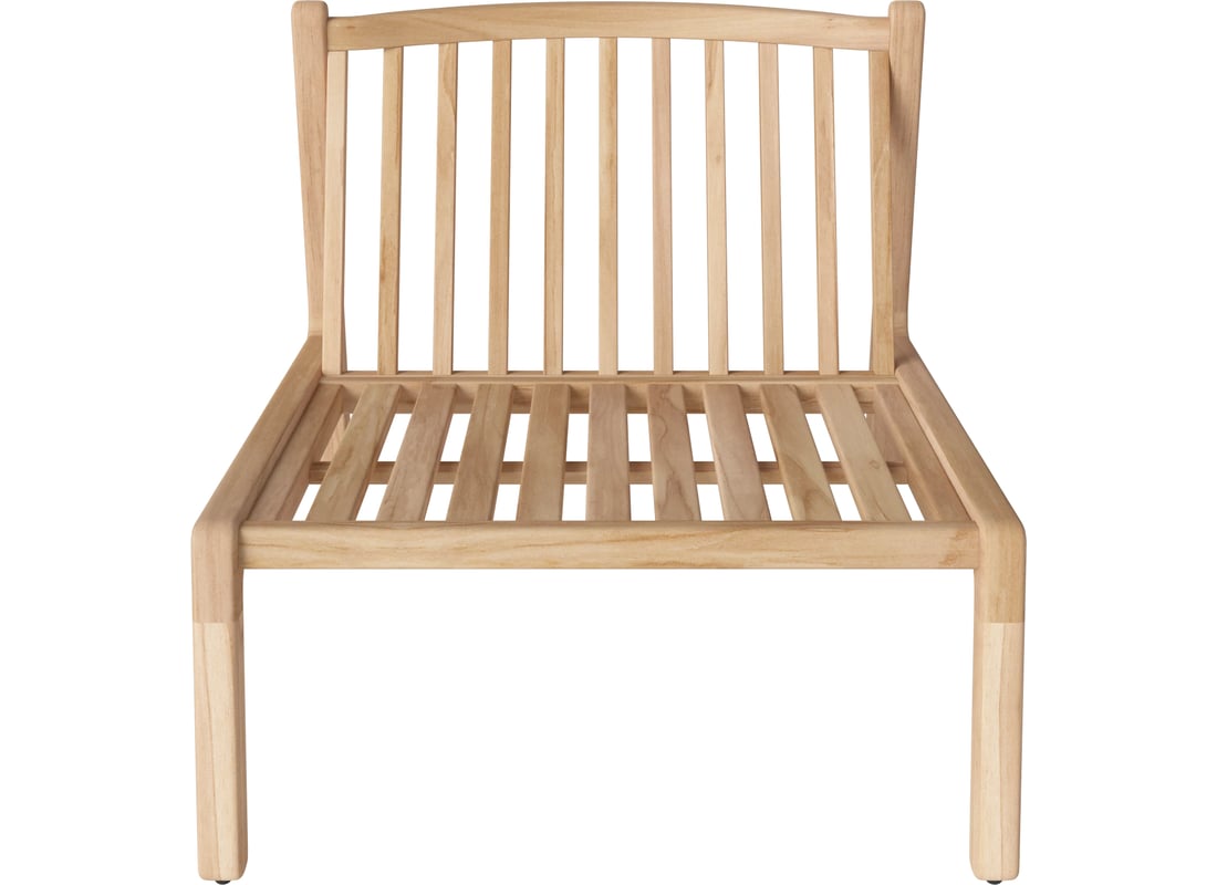 Bolia Modul de Spătar Canapea de Grădină Patio Lemn de Tec Netratat, Masiv 76,8×92,4×67,5 cm 2