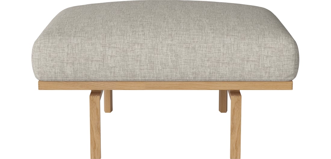 Bolia Puf Elton 90×70 cm Nantes - Țesătură Fină, Nisip 90×70×42 cm 1