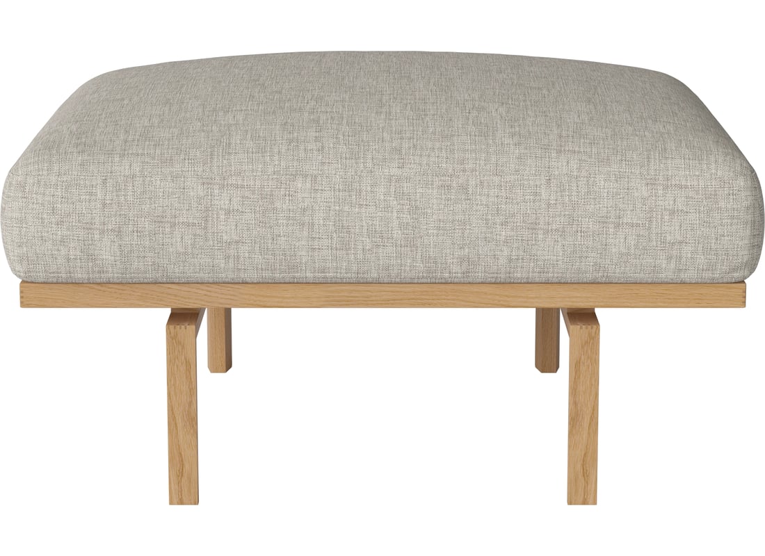 Bolia Puf Elton 90×70 cm Nantes - Țesătură Fină, Nisip 90×70×42 cm 2