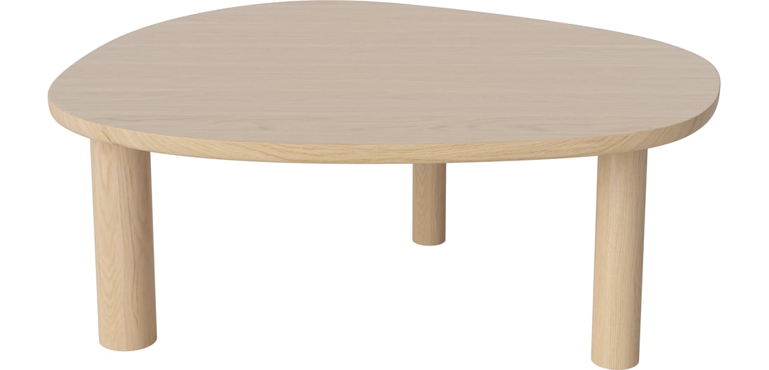 Bolia Masă de Cafea Latch 98×80 cm Stejar Alb Pigmentat, Masiv 80×98,50×39 cm 1