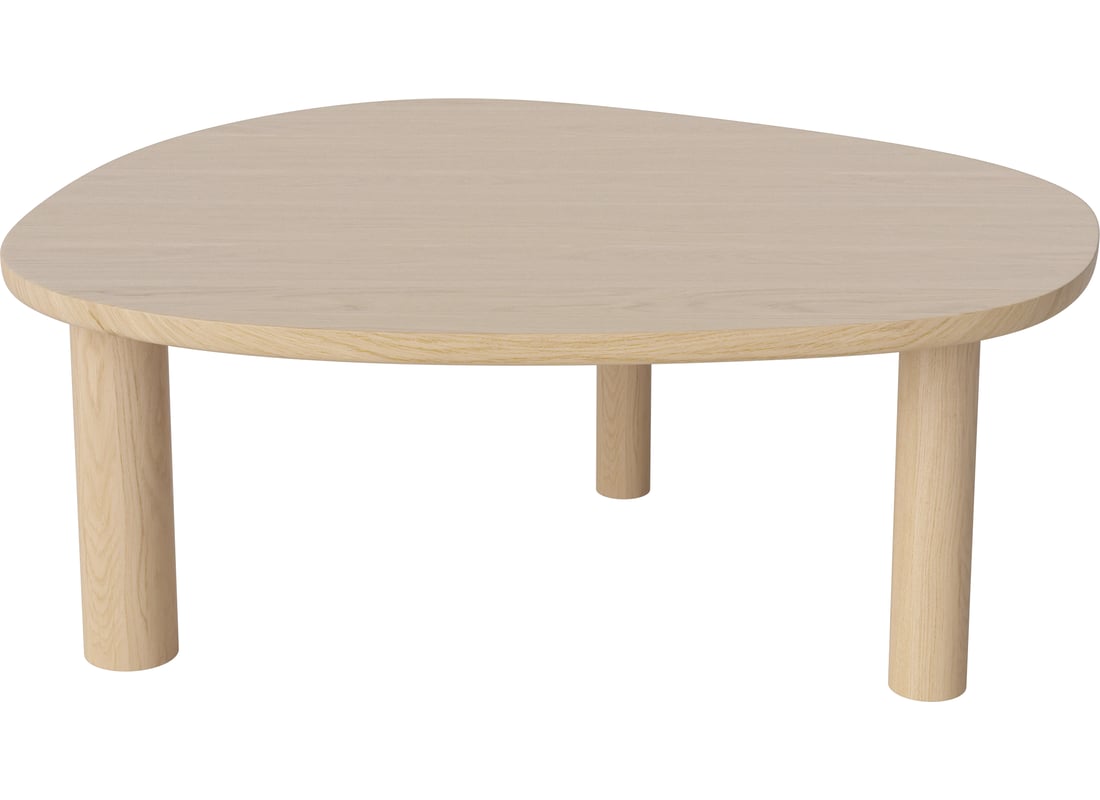 Bolia Masă de Cafea Latch 98×80 cm Stejar Alb Pigmentat, Masiv 80×98,50×39 cm 2